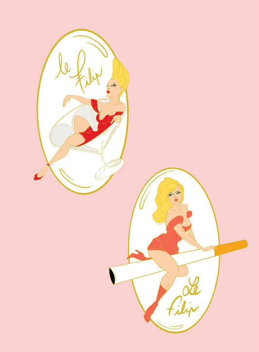 Lot de deux Pins Le Filip